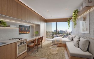 Apartamento com 32m², 1 dormitório, Petrópolis em Porto Alegre