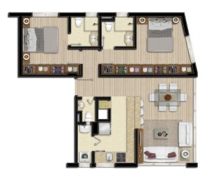 Apartamento com 67m², 2 dormitórios, 2 suítes, 2 vagas, Rio Branco em Porto Alegre