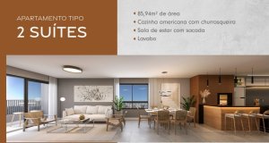 Apartamento com 85m², 2 dormitórios, 2 suítes, 1 vaga, Petrópolis em Porto Alegre